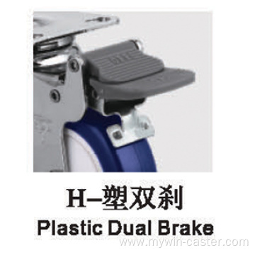 Medium 6 Inch 130Kg Threaded Brake TPU Caster